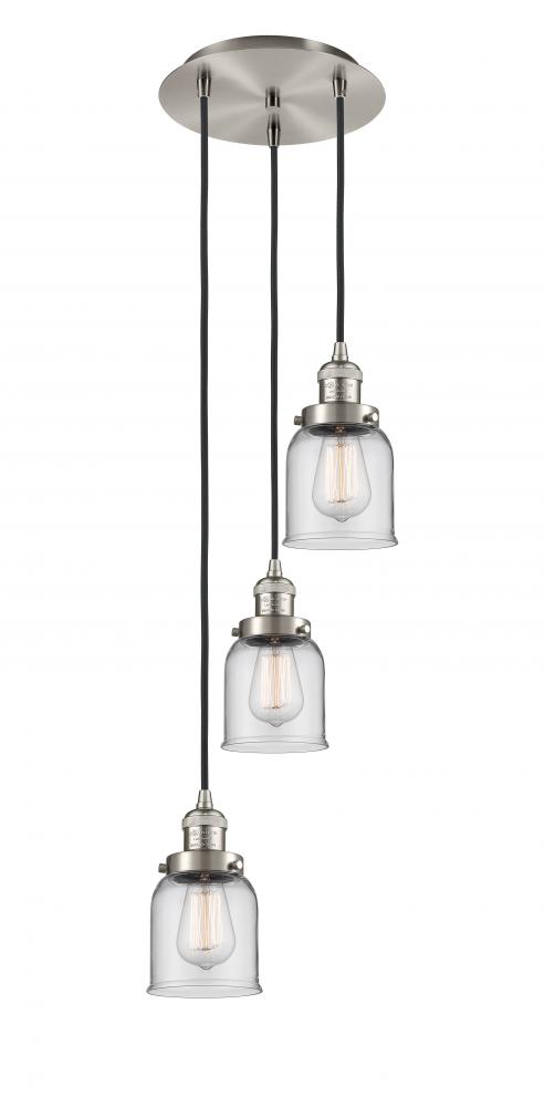 Cone - 3 Light - 12 inch - Brushed Satin Nickel - Cord hung - Multi Pendant