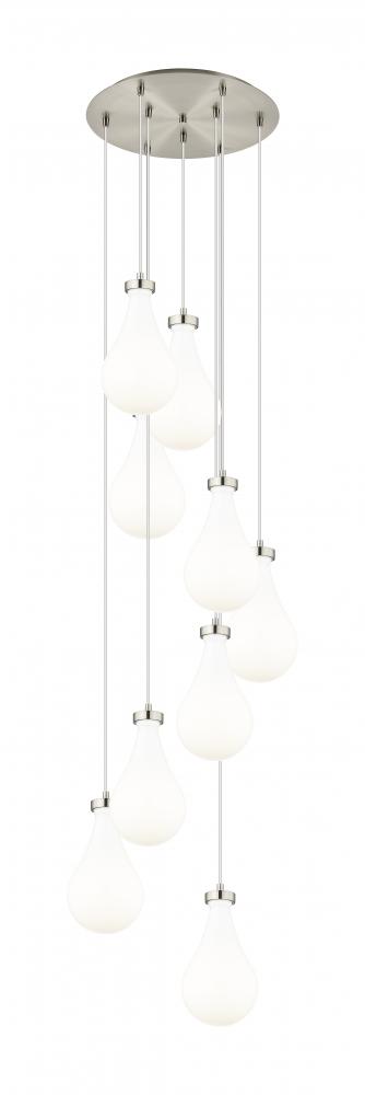 Owego - 9 Light - 19 inch - Brushed Satin Nickel - Multi Pendant