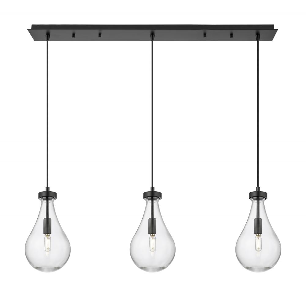 Owego - 3 Light - 37 inch - Matte Black - Linear Pendant