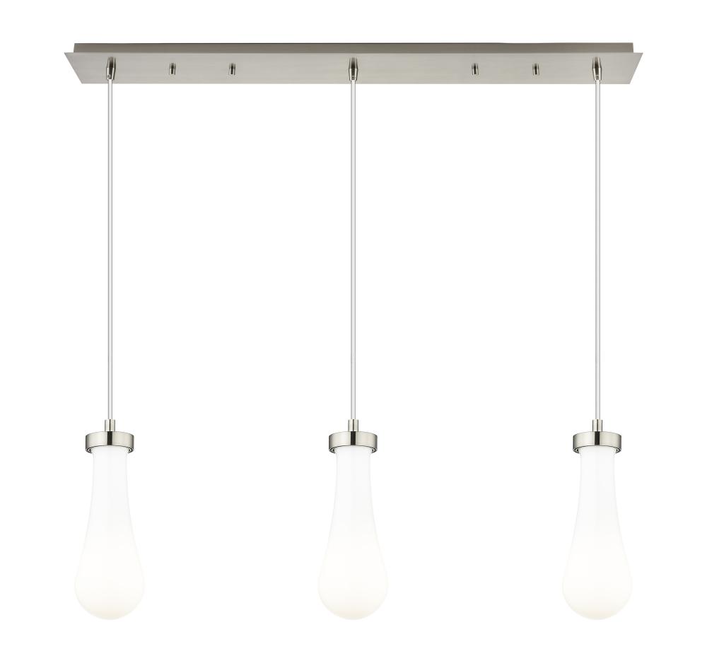 Owego - 3 Light - 37 inch - Brushed Satin Nickel - Linear Pendant