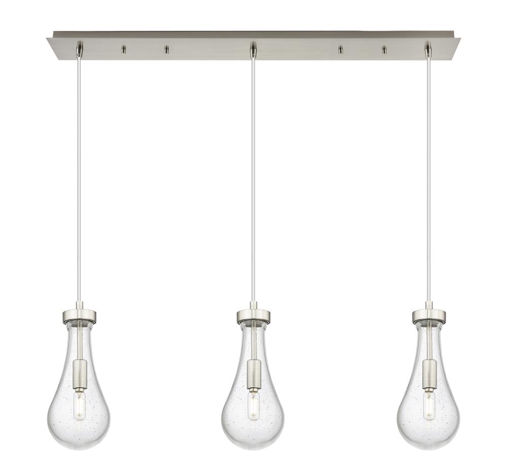 Owego - 3 Light - 37 inch - Brushed Satin Nickel - Linear Pendant