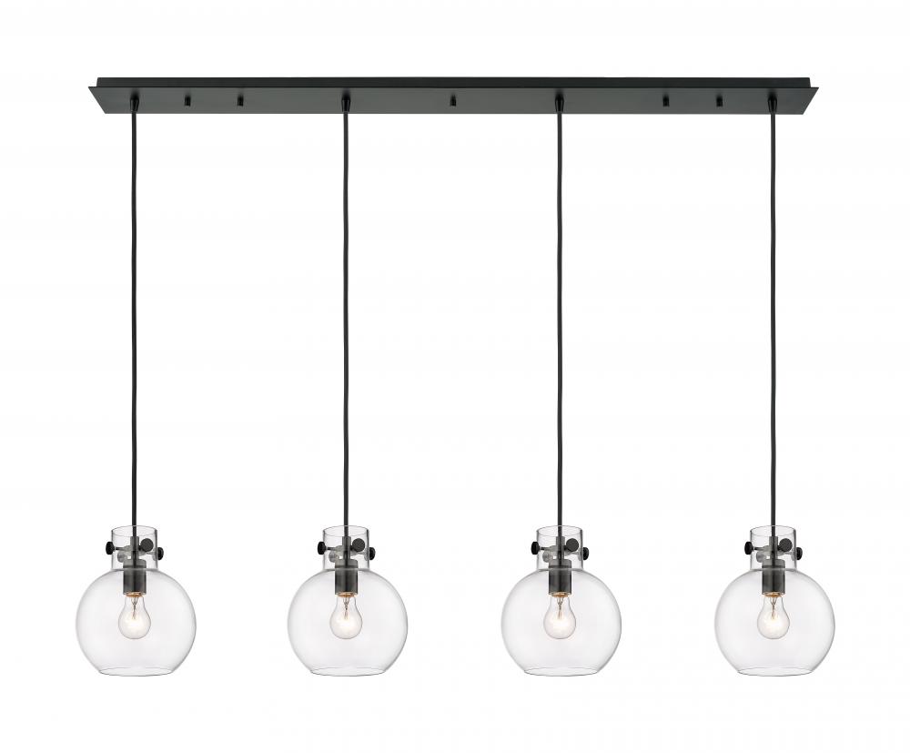 Newton Sphere - 4 Light - 52 inch - Matte Black - Linear Pendant