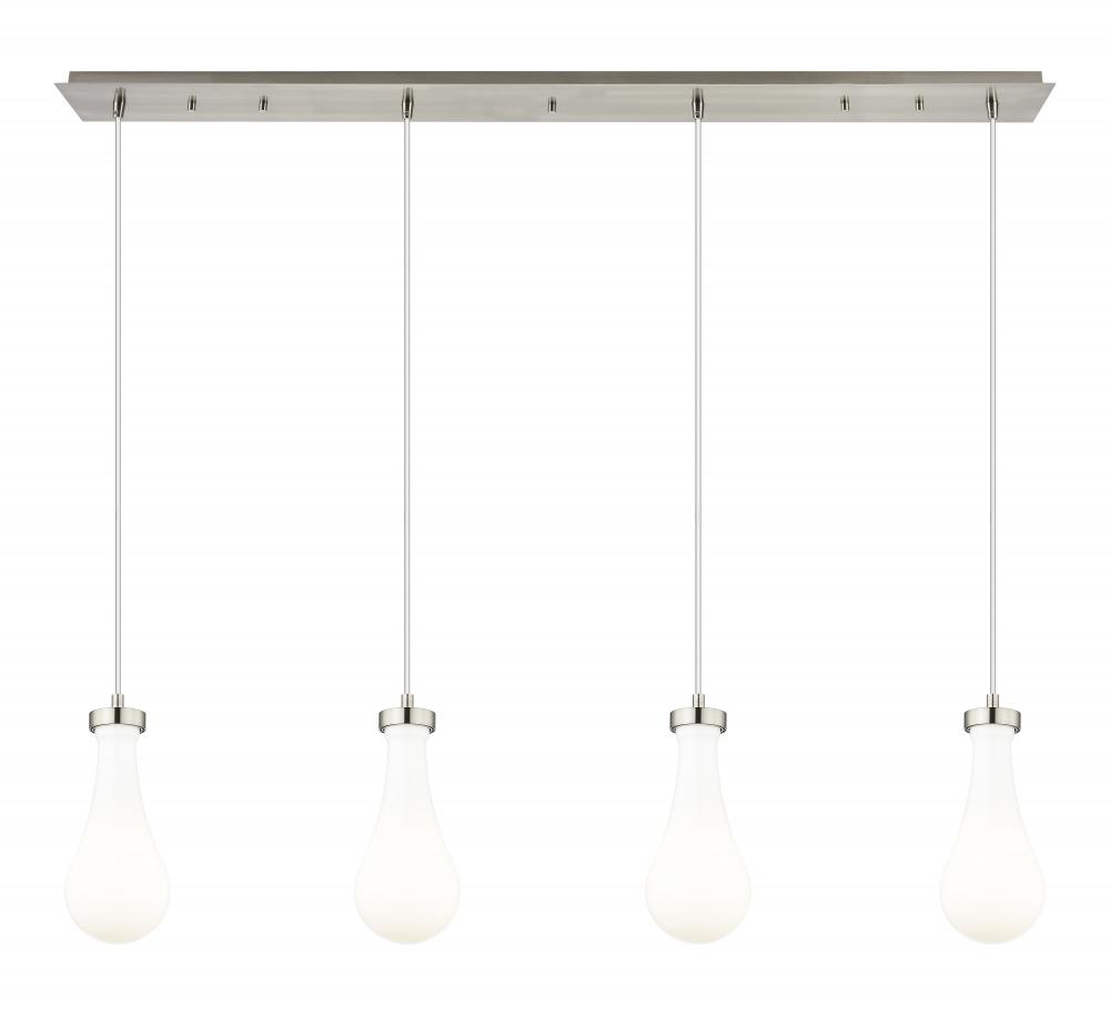 Owego - 4 Light - 49 inch - Brushed Satin Nickel - Linear Pendant