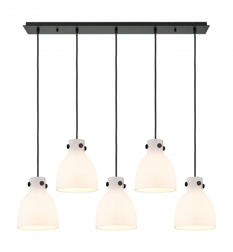 Newton Bell - 5 Light - 40 inch - Matte Black - Linear Pendant