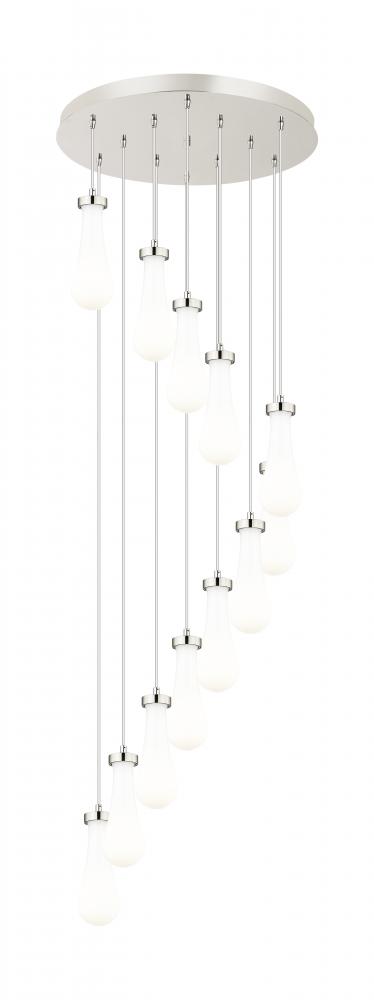 Owego - 12 Light - 24 inch - Brushed Polished Nickel - Multi Pendant