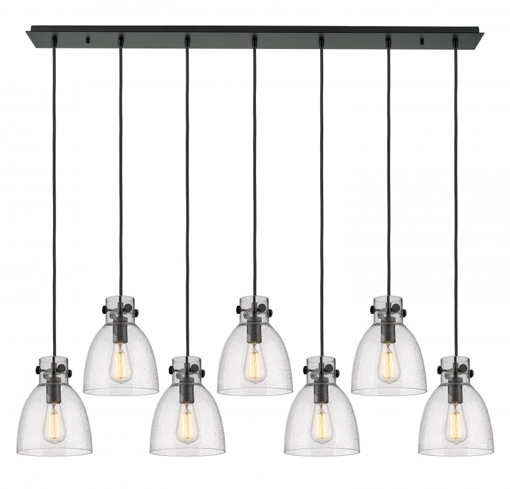 Newton Bell - 7 Light - 52 inch - Matte Black - Linear Pendant