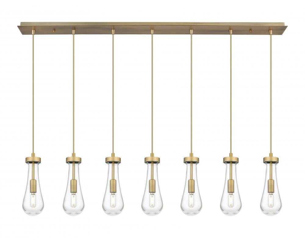 Owego - 7 Light - 49 inch - Brushed Brass - Linear Pendant