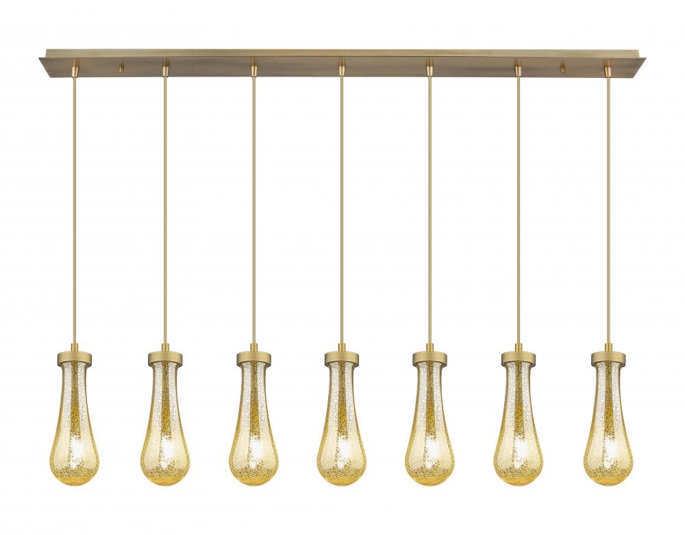 Owego - 7 Light - 49 inch - Brushed Brushed Brass - Linear Pendant