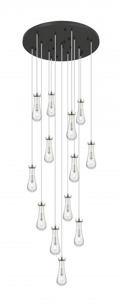 Owego - 13 Light - 32 inch - Polished Nickel - Multi Pendant