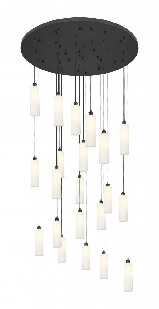 Crown Point - 21 Light - 48 inch - Matte Black - Multi Pendant