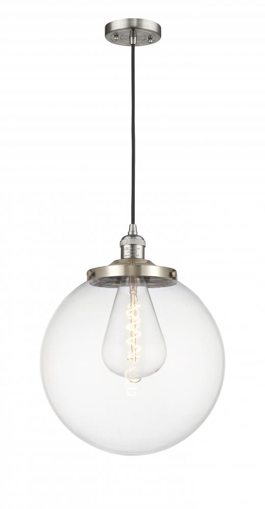 Beacon - 1 Light - 14 inch - Brushed Satin Nickel - Cord hung - Mini Pendant