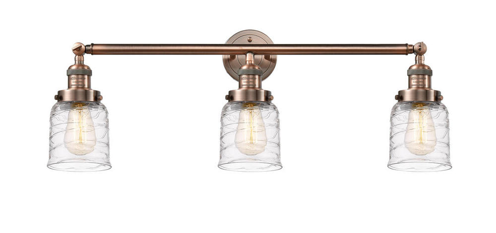 Bell - 3 Light - 30 inch - Antique Copper - Bath Vanity Light