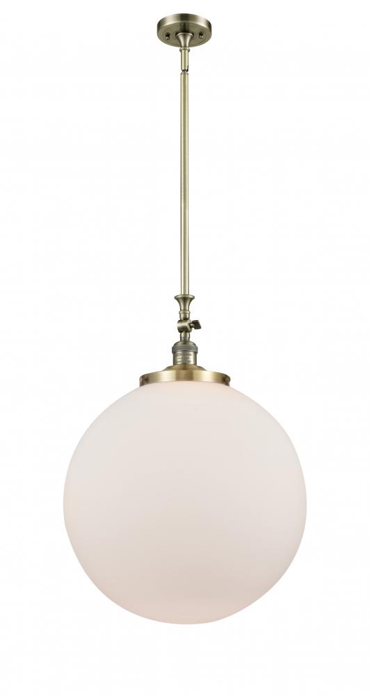 Beacon - 1 Light - 12 inch - Antique Brass - Stem Hung - Mini Pendant