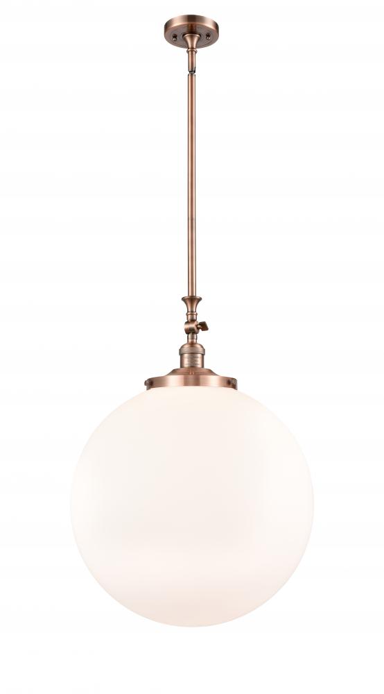 Beacon - 1 Light - 12 inch - Antique Copper - Stem Hung - Mini Pendant