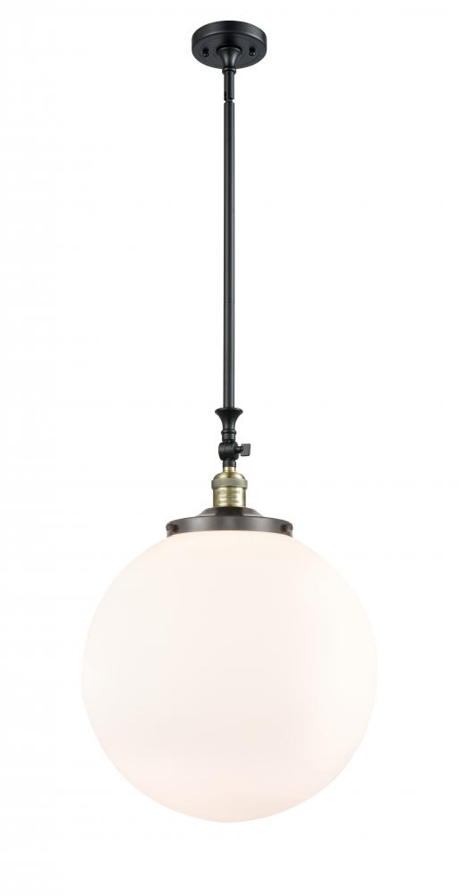 Beacon - 1 Light - 12 inch - Black Antique Brass - Stem Hung - Mini Pendant