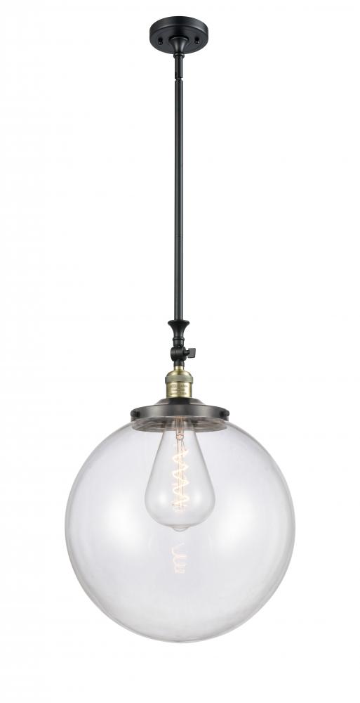 Beacon - 1 Light - 16 inch - Black Antique Brass - Stem Hung - Mini Pendant