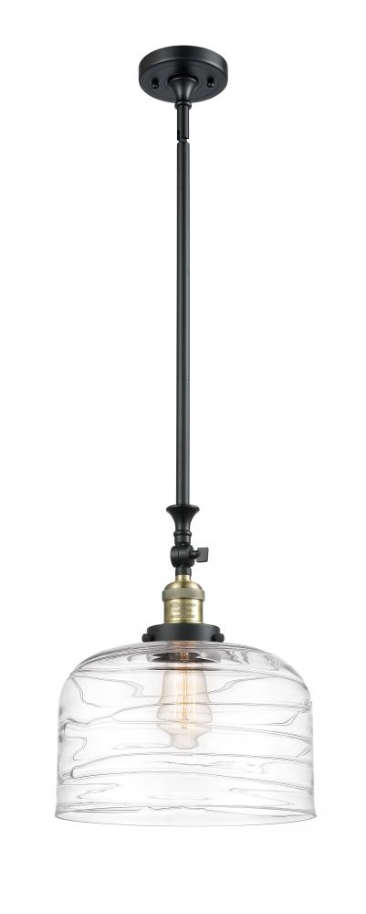 Bell - 1 Light - 12 inch - Black Antique Brass - Stem Hung - Mini Pendant