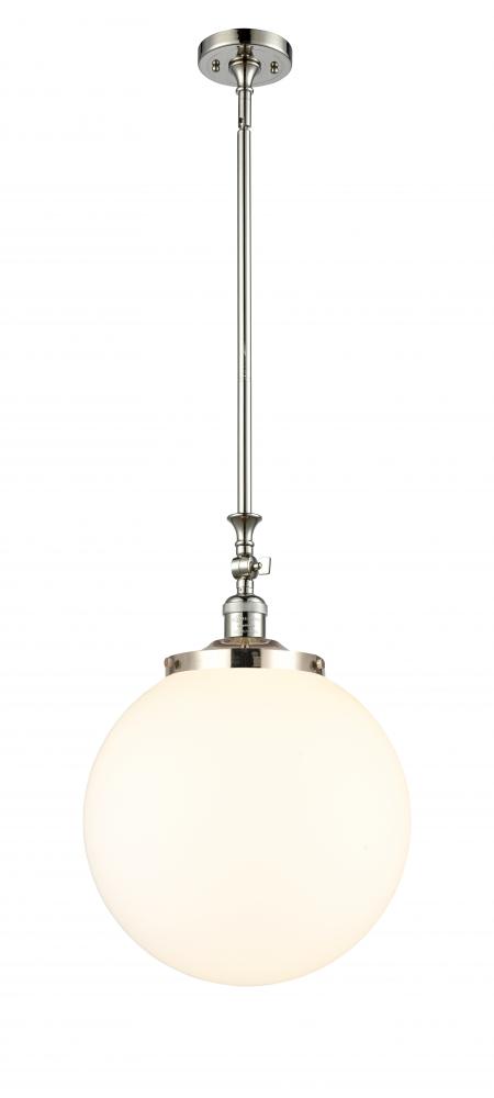 Beacon - 1 Light - 12 inch - Polished Nickel - Stem Hung - Mini Pendant