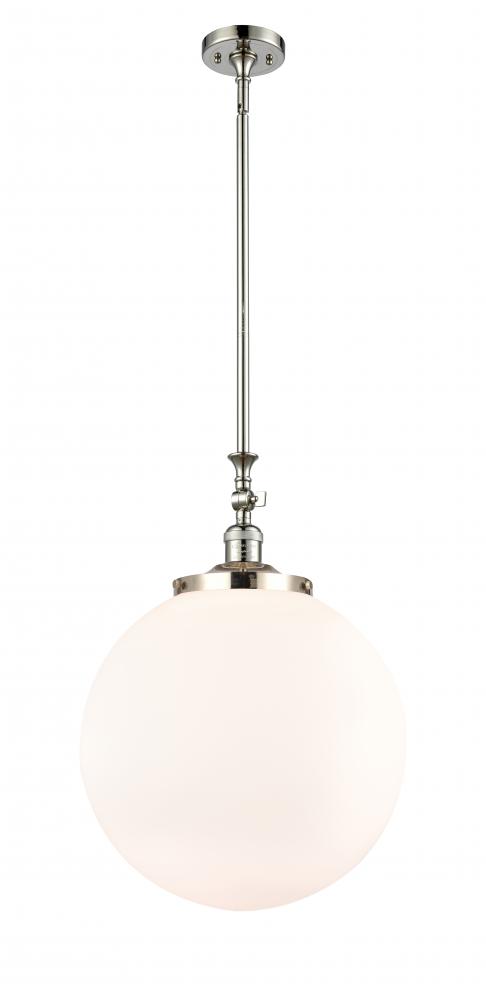 Beacon - 1 Light - 12 inch - Polished Nickel - Stem Hung - Mini Pendant