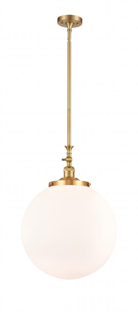 Beacon - 1 Light - 12 inch - Satin Gold - Stem Hung - Mini Pendant