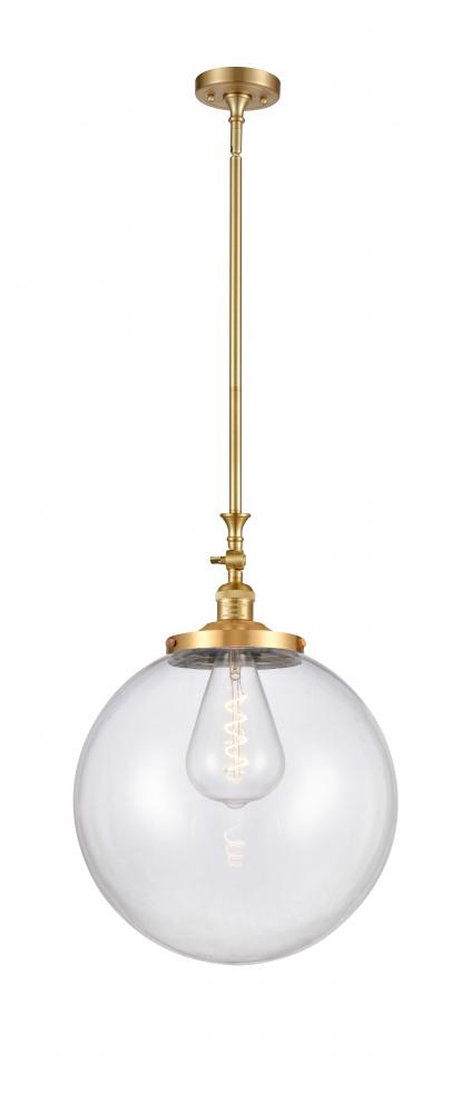 Beacon - 1 Light - 12 inch - Satin Gold - Stem Hung - Mini Pendant