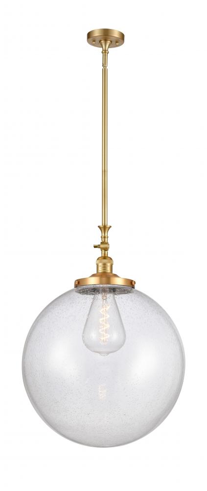 Beacon - 1 Light - 12 inch - Satin Gold - Stem Hung - Mini Pendant