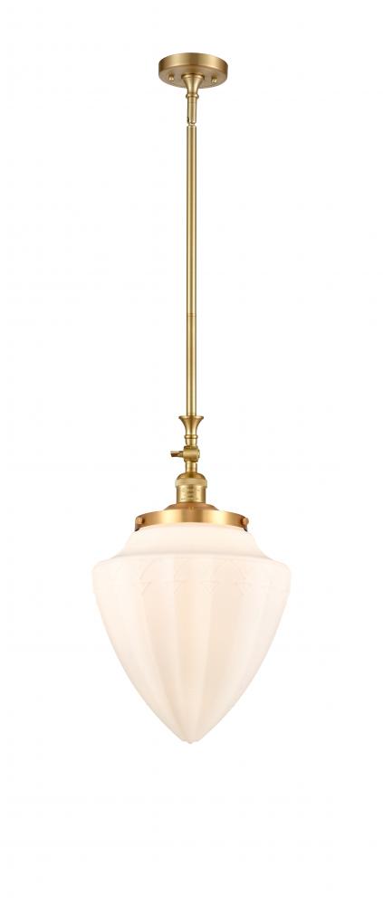 Bullet - 1 Light - 12 inch - Satin Gold - Stem Hung - Mini Pendant