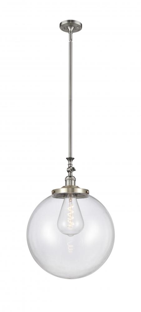 Beacon - 1 Light - 16 inch - Brushed Satin Nickel - Stem Hung - Mini Pendant