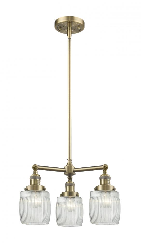 Colton - 3 Light - 18 inch - Antique Brass - Stem Hung - Chandelier