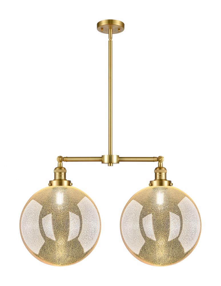 Beacon - 2 Light - 27 inch - Satin Gold - Stem Hung - Island Light