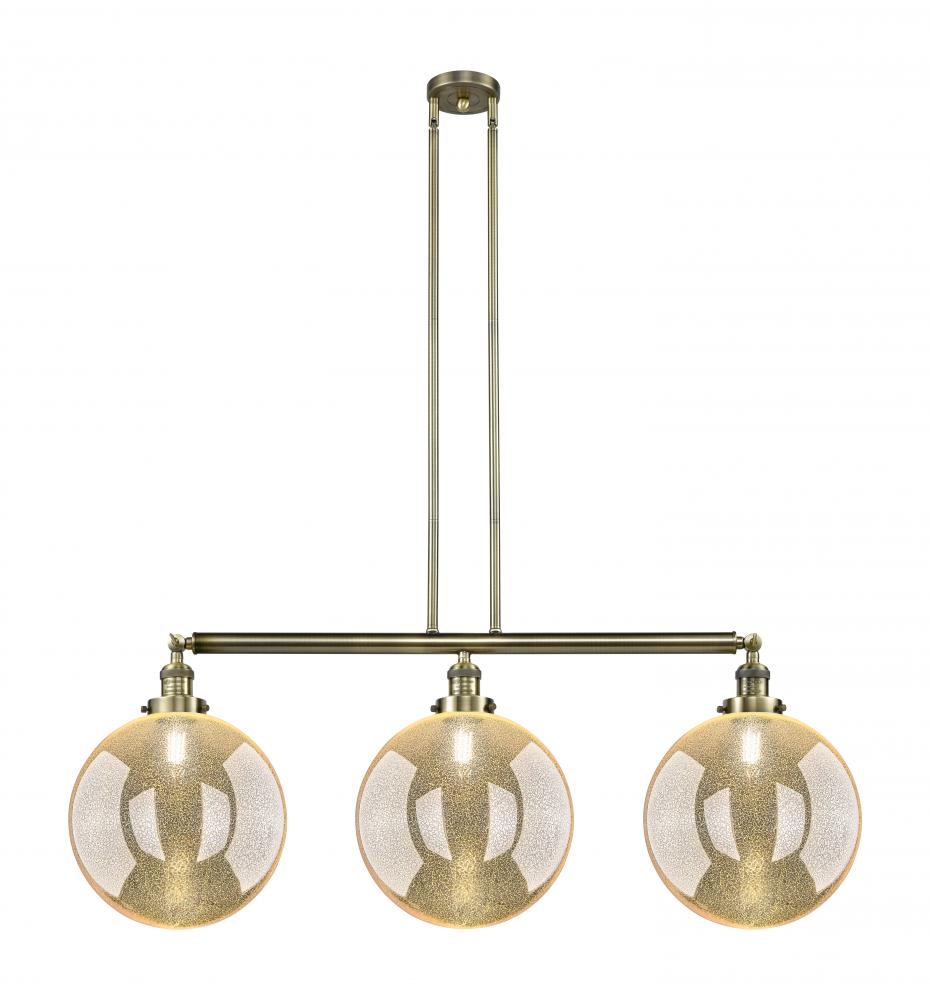 Beacon - 3 Light - 44 inch - Antique Brass - Stem Hung - Island Light