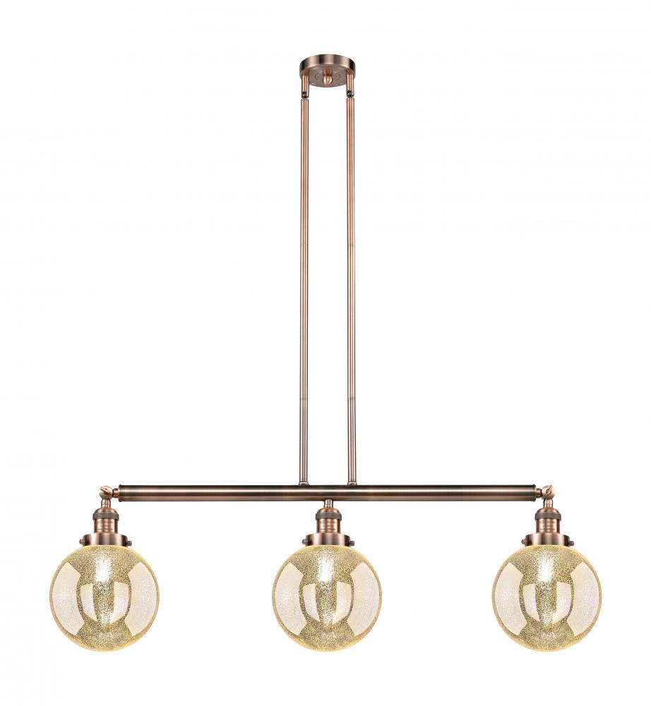 Beacon - 3 Light - 41 inch - Antique Copper - Stem Hung - Island Light