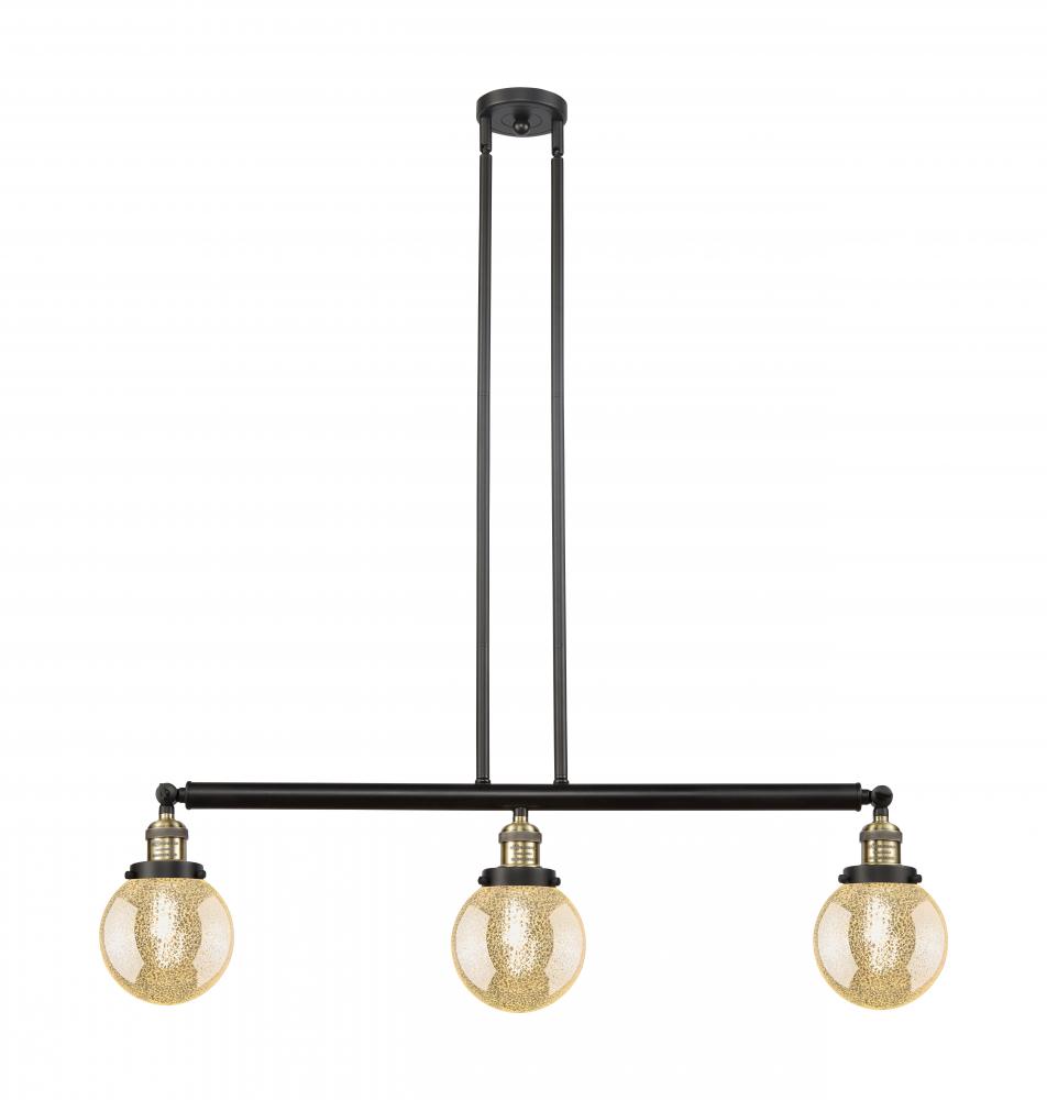 Beacon - 3 Light - 39 inch - Black Antique Brass - Stem Hung - Island Light