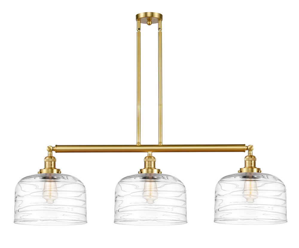 Bell - 3 Light - 42 inch - Satin Gold - Stem Hung - Island Light