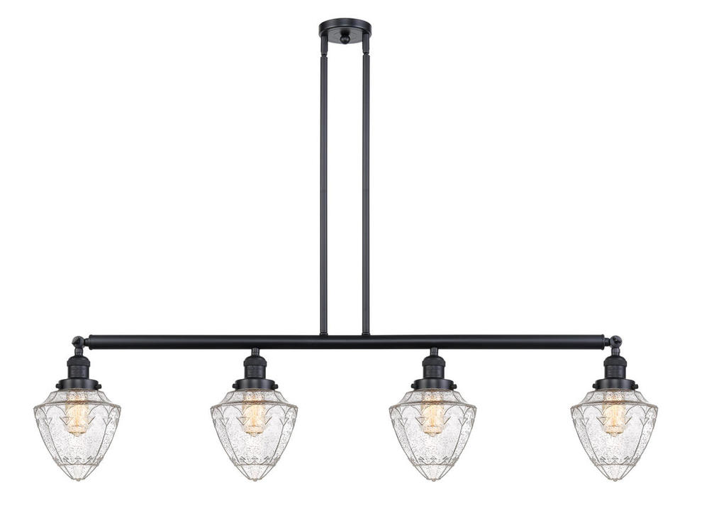 Bullet - 4 Light - 50 inch - Matte Black - Stem Hung - Island Light