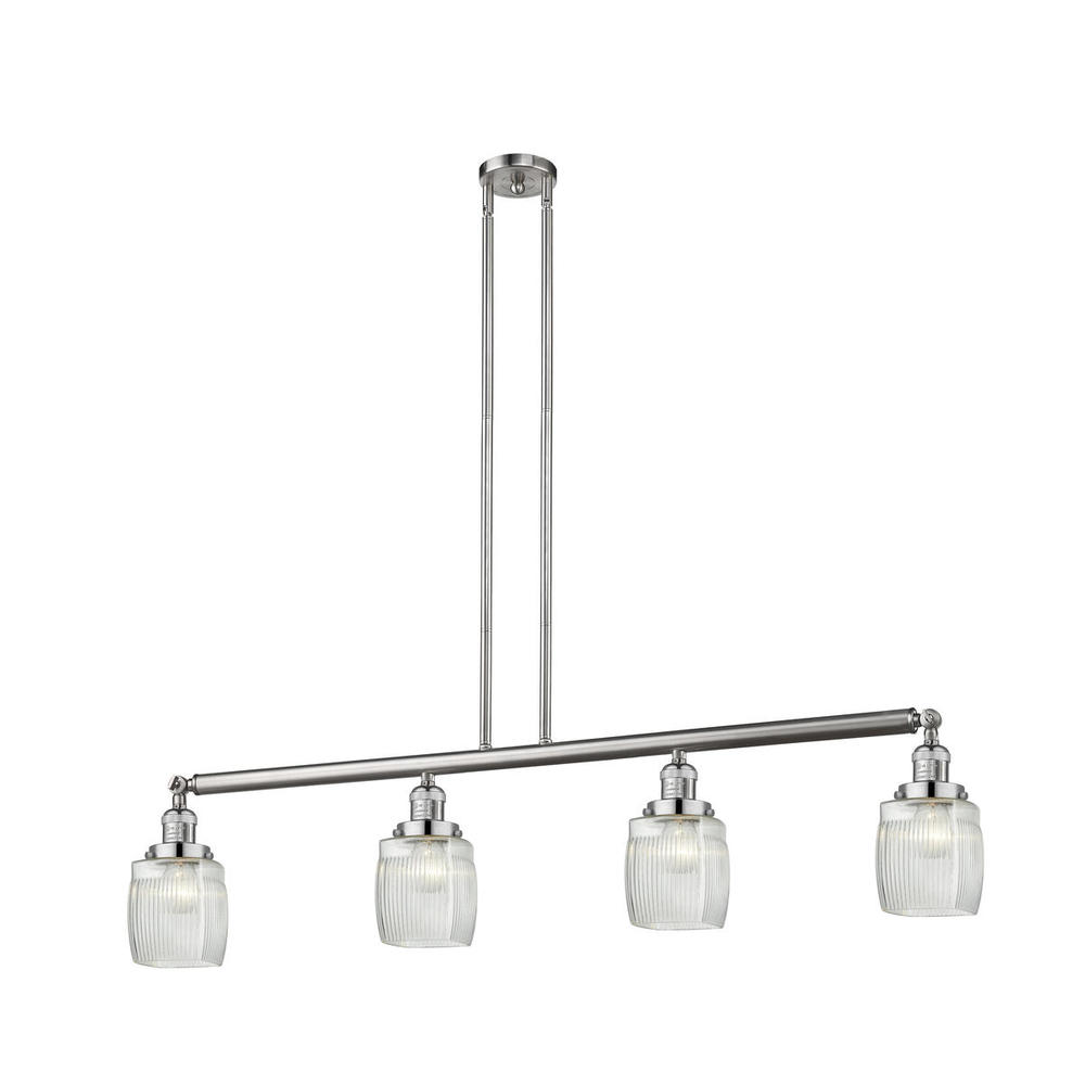 Colton - 4 Light - 50 inch - Brushed Satin Nickel - Stem Hung - Island Light