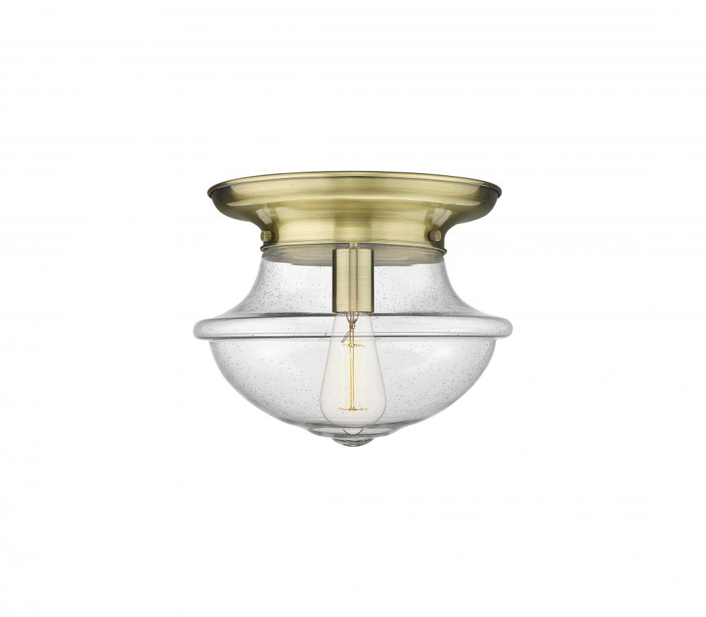 Oxford - 1 Light - 14 inch - Antique Brass - Flush Mount