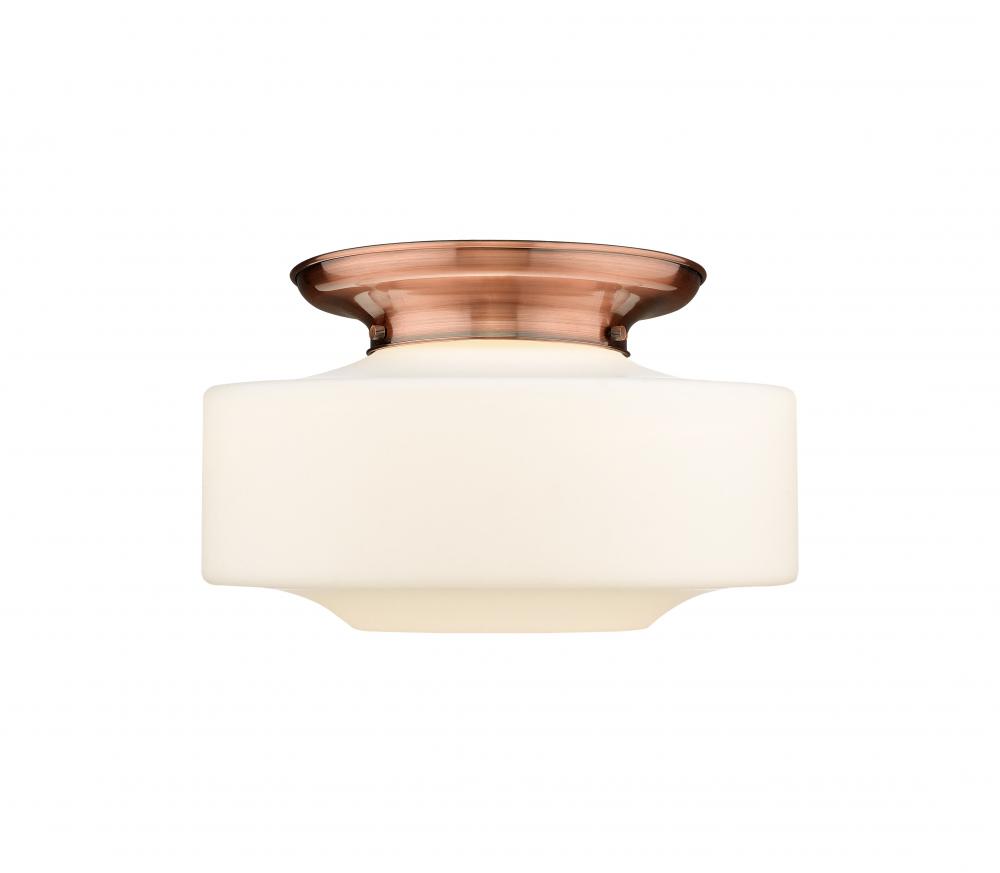 Bridgeton - 1 Light - 16 inch - Antique Copper - Flush Mount