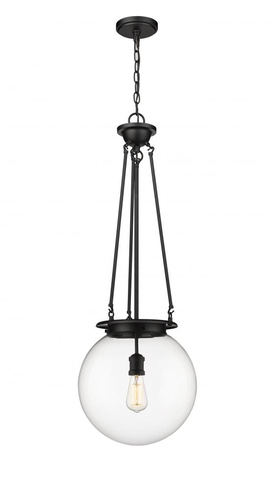 Beacon - 1 Light - 14 inch - Matte Black - Chain Hung - Pendant