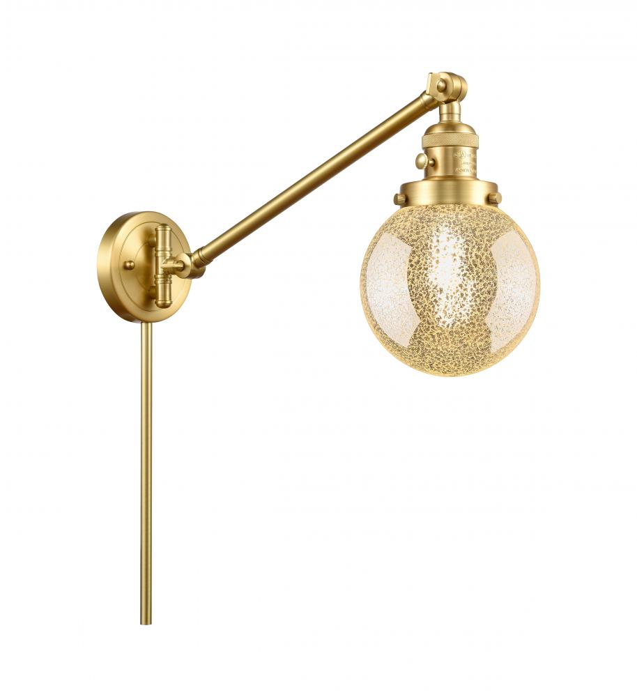 Beacon - 1 Light - 6 inch - Satin Gold - Swing Arm