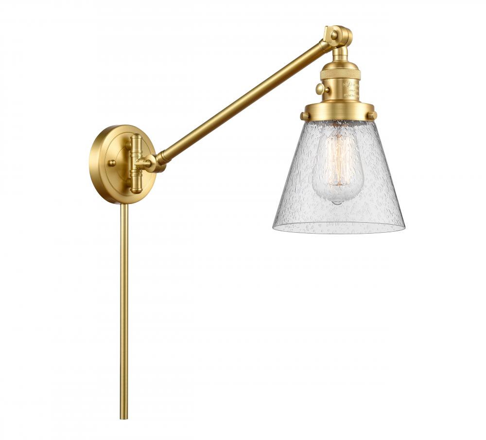 Cone - 1 Light - 8 inch - Satin Gold - Swing Arm