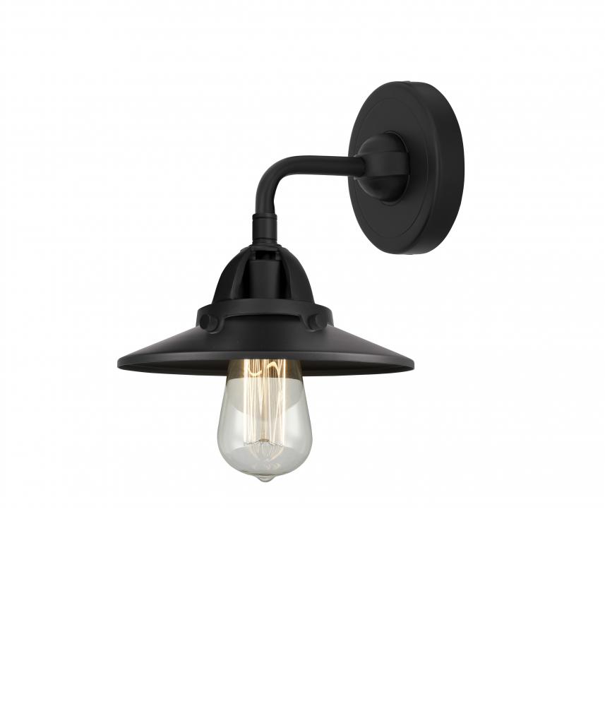 Railroad - 1 Light - 8 inch - Matte Black - Sconce