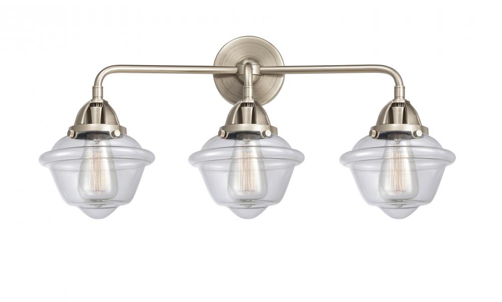 Oxford - 3 Light - 26 inch - Brushed Satin Nickel - Bath Vanity Light