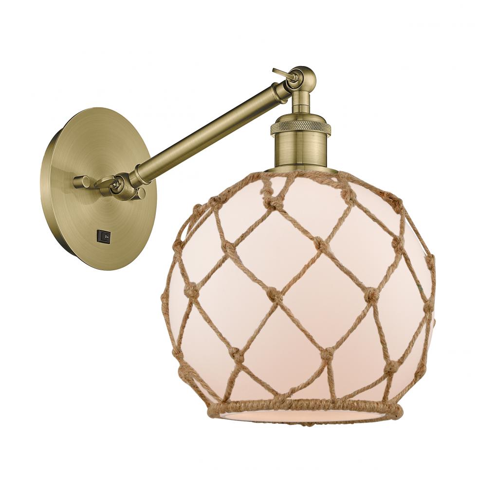 Farmhouse Rope - 1 Light - 8 inch - Satin Gold - Sconce