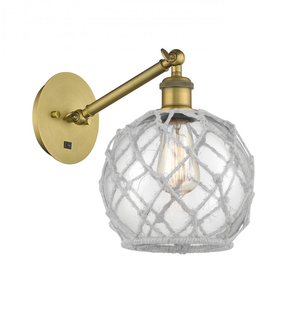 Farmhouse Rope - 1 Light - 8 inch - Brushed Brass - Sconce