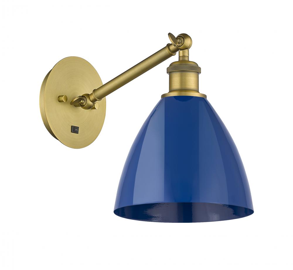 Plymouth - 1 Light - 8 inch - Brushed Brass - Sconce