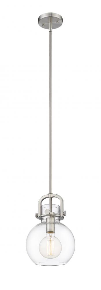 Newton Sphere - 1 Light - 8 inch - Satin Nickel - Mini Pendant