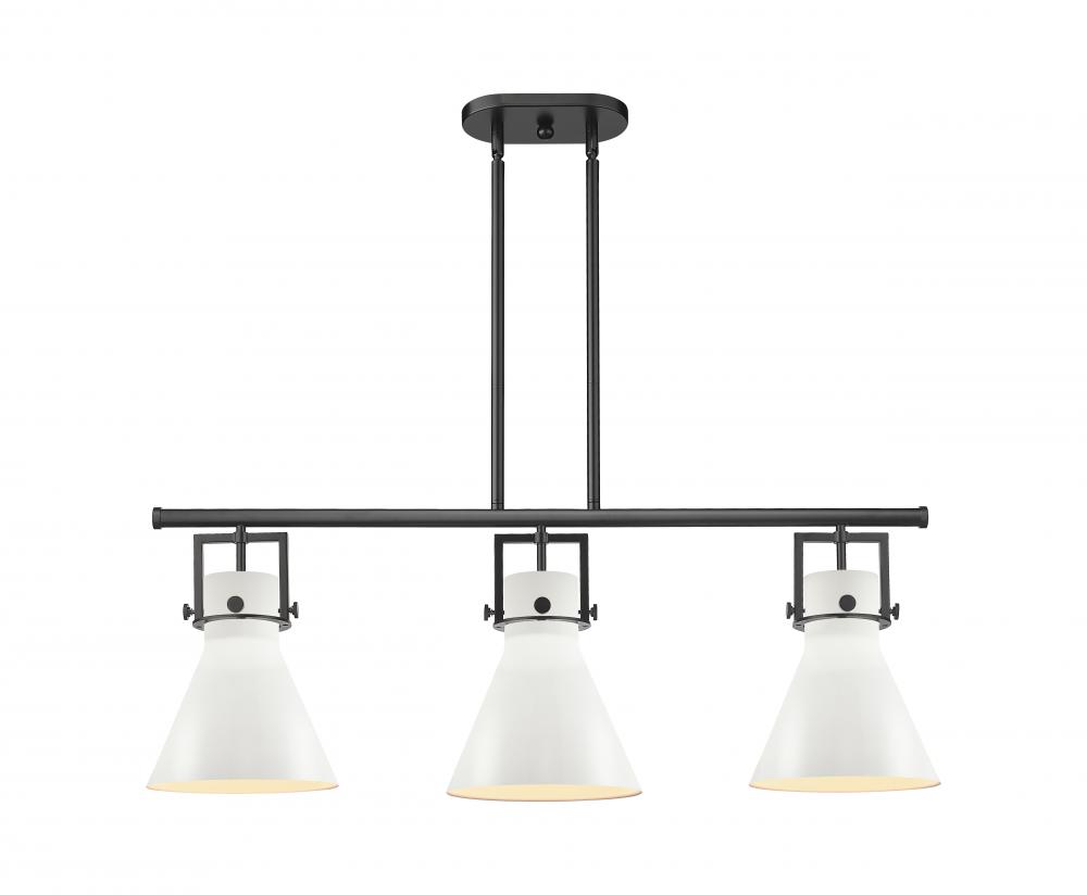 Newton Cone - 3 Light - 42 inch - Matte Black - Island Light