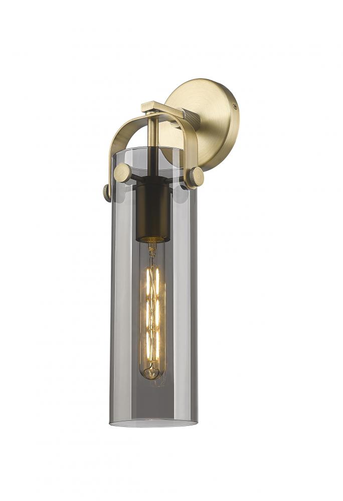 Pilaster - 1 Light - 4 inch Glass - Brushed Brass - Sconce