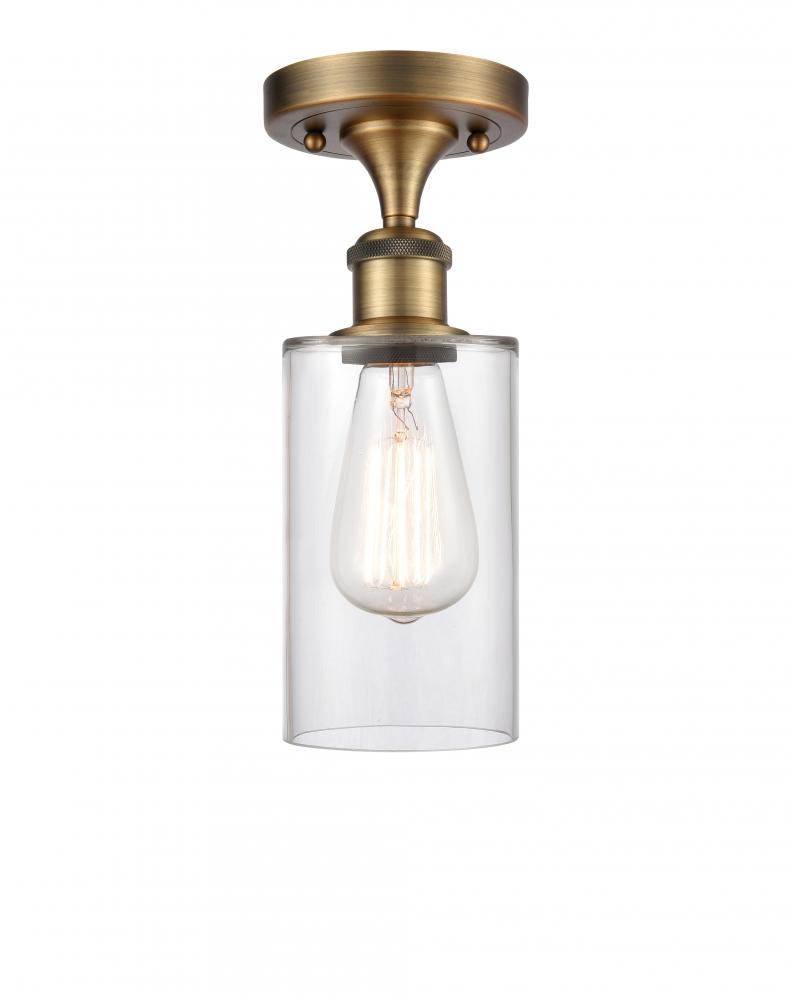 Clymer - 1 Light - 4 inch - Brushed Brass - Semi-Flush Mount